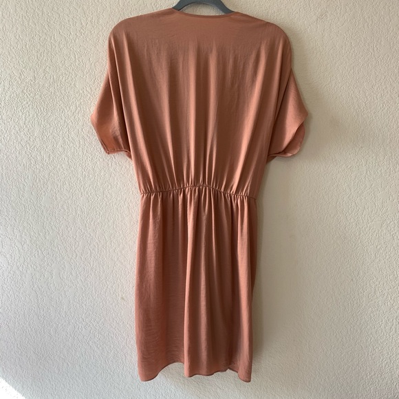 Silky Comfortable Blush Salmon Dress - Picture 3 of 5